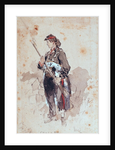 Woman at the Hotel de Ville, Second Day of the Paris Commune, 1871 by Daniel Urrabieta Vierge
