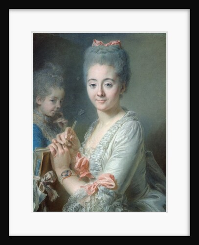 Madame Theodore Lacroix Drawing a Portrait of her Daughter, Suzanne Felicite by Jean Valade