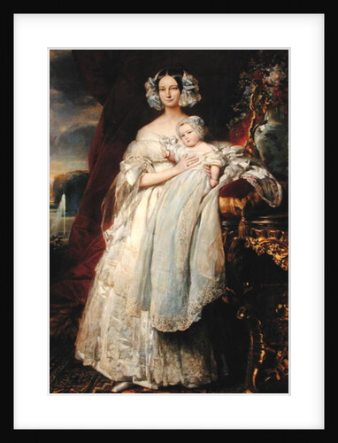 Helene-Louise de Mecklembourg-Schwerin, Duchess of Orleans with his son Count of Paris 1839 by Franz Xaver Winterhalter