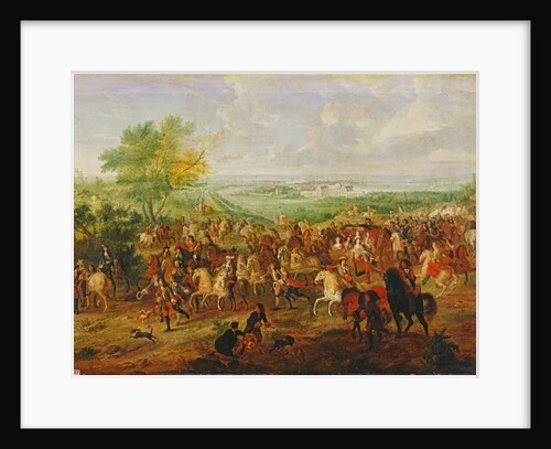 Promenade of Louis XIV before the Palace of Clagny, c. 1680 by French School