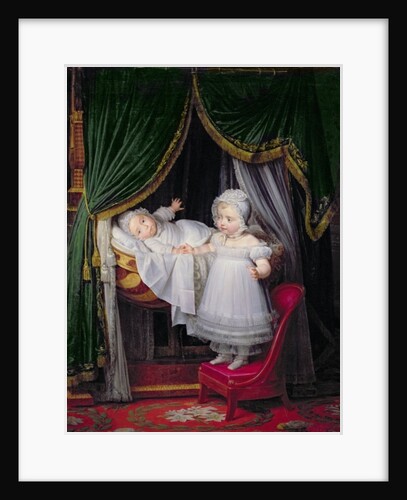 Henri-Charles-Ferdinand of Artois Duke of Bordeaux and his Sister Louise-Marie-Therese of Artois at the Tuileries by Louis Hersent