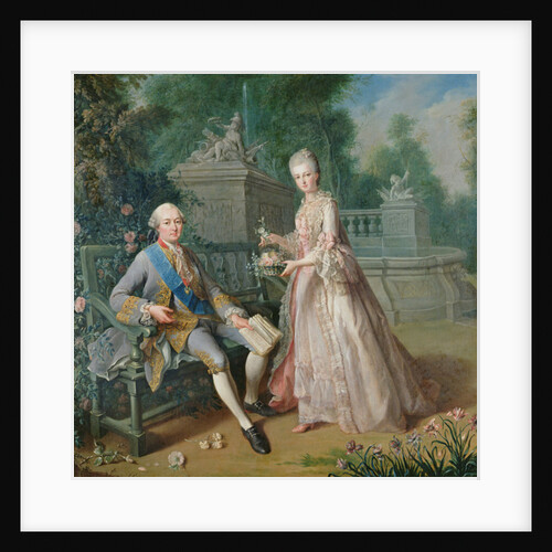 Louis Jean Marie de Bourbon, Duc de Penthievre with his daughter, Louise-Marie Adelaide by Jean Baptiste (1728-1806) Charpentier
