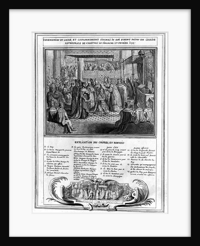 Consecration and Coronation of Henri IV at the Chartres Cathedral on the 27th January 1594, late 16th century by French School