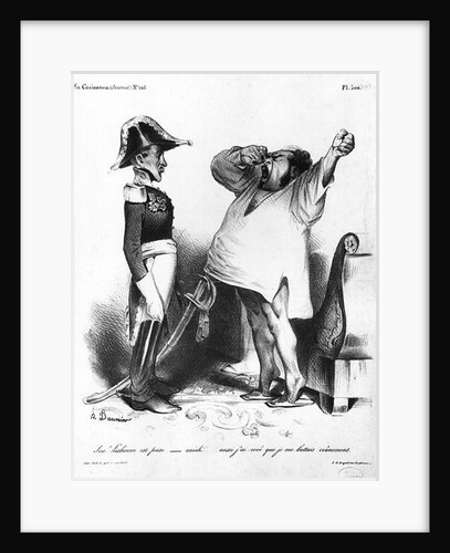 The Count of Villaflor telling Pedro I Emperor of Brazil and King of Portugal that he has recaptured Lisbon by Honore Daumier