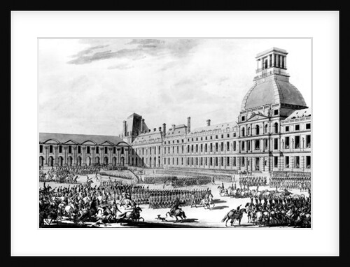 Napoleon Bonaparte First Consul, Reviewing his Troops at the Tuileries by Jacques Francois Joseph Swebach