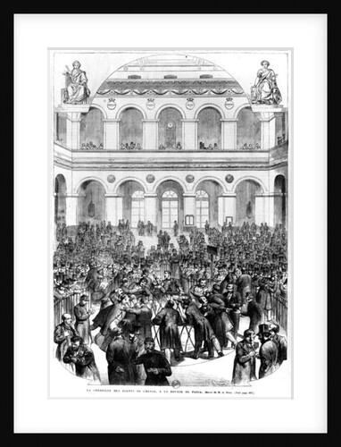 The 'Corbeille' at the Paris Bourse, 1873 by French School