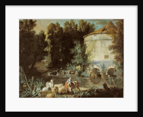 Landscape with a Round Tower, 1737 by Jean-Baptiste Oudry