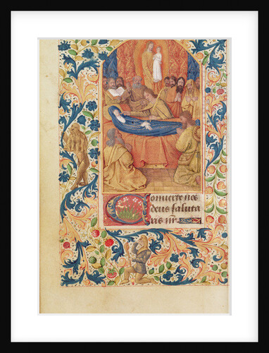 Ms Latin 13305 fol.88v The Death of the Virgin by Jean (school of) Fouquet