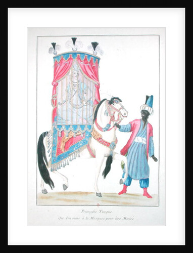 Turkish princess on her way to the mosque for her marriage by French School