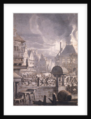 Fire at the Old Town Hall in Amsterdam, 17th July 1652 by Jan van der Heyden