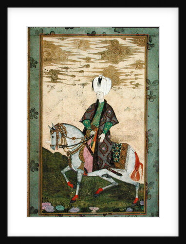 Equestrian portrait of Sultan Osman II 1618 by Nakshi Nakshi