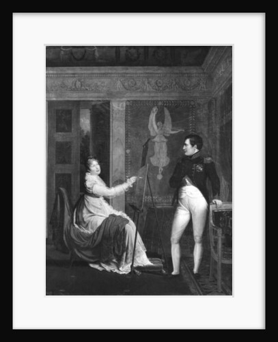 Marie Louise of Habsbourg Lorraine Painting a Portrait of Napoleon I by Alexandre Menjaud
