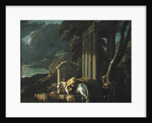 Landscape with a Ford, before 1640 by Sebastien Bourdon