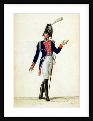 Officer of the Garde du Corps of King Louis XVIII in 1814 by Pierre Antoine Lesueur