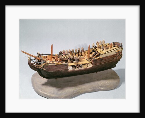 Model of a fishing boat by French School