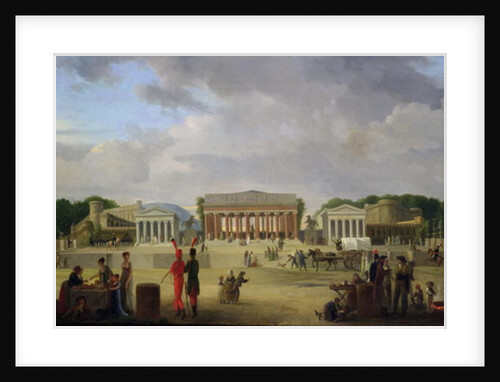 View of the Grand Theatre Constructed in the Place de la Concorde for the Fete de la Paix, 9th November 1801 by Jean-Baptiste-Louis Cazin