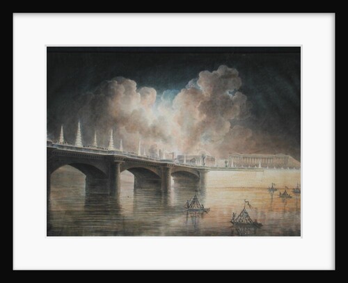 Fireworks in the Place de la Concorde for the Anniversary of 18 Brumaire by Francesco Piranesi