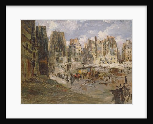 Levelling of buildings for the creation of the Avenue de l'Opera, 1864-79 by Felix Hilaire Buhot