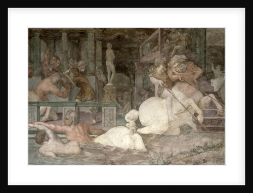 The Education of Achilles, detail of the decorative scheme in the Gallery of Francis I, 1530-40 by Giovanni Battista Rosso Fiorentino