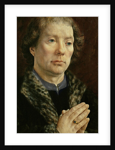 The Carondelet Diptych: left hand panel depicting Jean Carondelet Dean of Besancon church, 1517 by Jan Gossaert