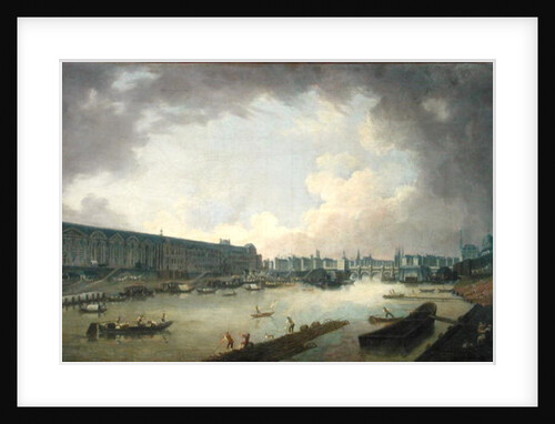 View of the Pont Neuf and the Galeries du Louvre from the Pont Royal by Pierre Antoine Demachy