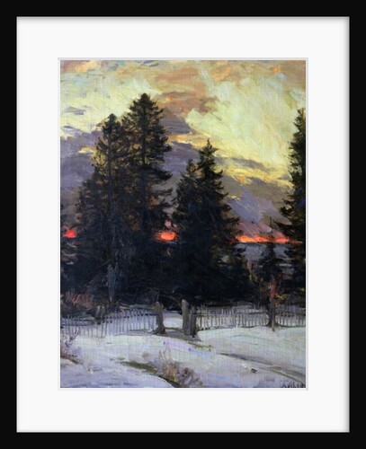 Sunset over a Winter Landscape, c.1902 by Abram Efimovich Arkhipov
