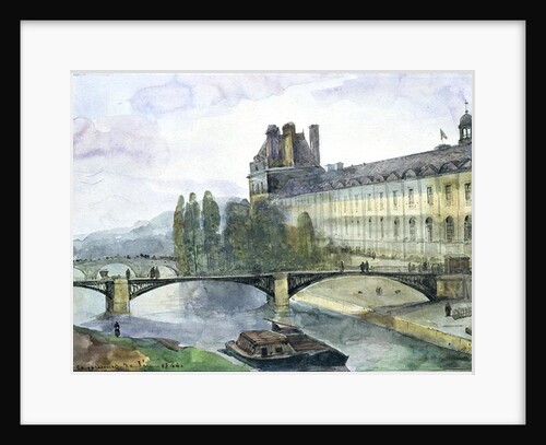 View of the Pavillon de Flore of the Louvre, 1844 by Francois-Marius Granet