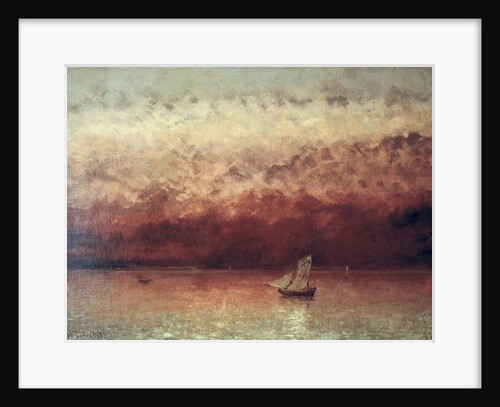 Lake Leman with Setting Sun, c.1876 by Gustave Courbet