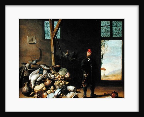 Peasant in an Interior or, Kitchen with a Still Life by Harmen van Steenwyck