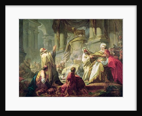 Jeroboam Sacrificing to the Golden Calf, 1752 by Jean-Honore Fragonard