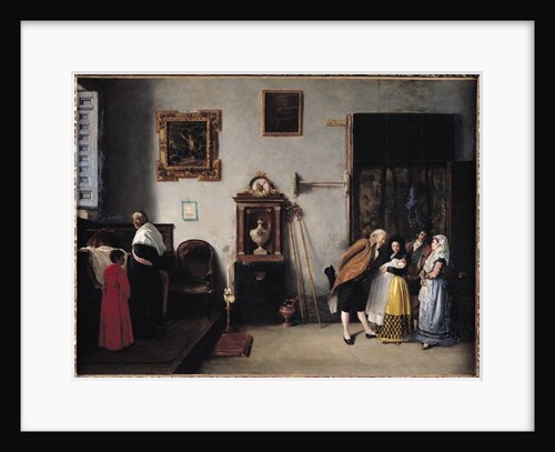 A Mass in Spain to celebrate the birth of a baby, 1872 by Enrique Melida