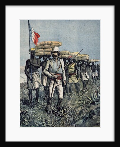 Lieutenant Mizon on his 1892 Mission of Exploration of the River Benue Area in Nigeria by Fortune Louis & Meyer Henri Meaulle