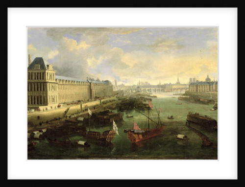The Seine Viewed with the Pont Neuf, the Louvre and the College Mazarin, c.1675 by French School