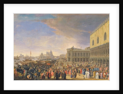 Arrival of the Comte Languet de Gergy at the Palazzo Ducale, Venice, November 1726 by Luca Carlevaris