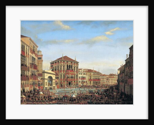 Napoleon I Presiding over a Regatta in Venice, 1807 by Giuseppe Borsato