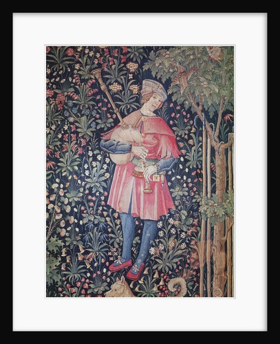 A Man Playing the Bagpipes by French School