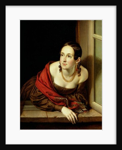 Woman at her Window or, The Wife of a Treasurer, 1841 by Vasili Andreevich Tropinin