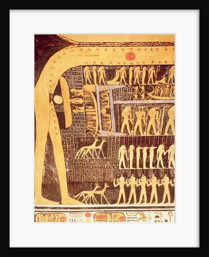 Detail from the Book of the Day from the ceiling of the burial chamber of the Tomb of Ramesses VI New Kingdom by Egyptian 20th Dynasty