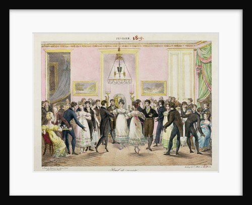 A Society Ball, engraved by Charles Etienne Pierre Motte 1819 by Hippolyte Lecomte
