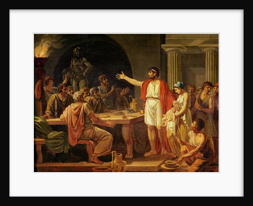 Study for Lycurgus Showing the Ancients of Sparta their King, 1791 by Jacques Louis David