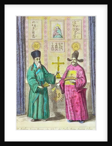 Matteo Ricci and another Christian missionary to China, 1667 by Dutch School