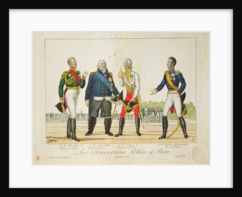 The Allied Sovereigns in Paris in 1815 by French School