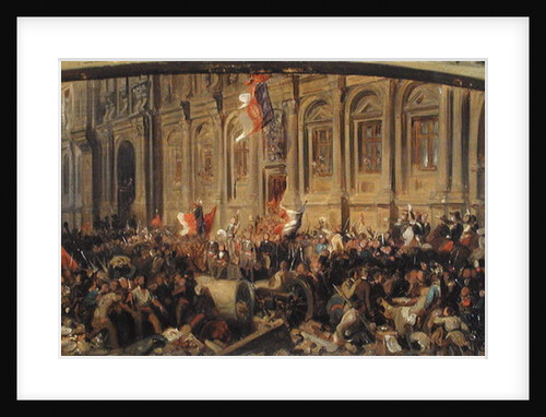 Alphonse de Lamartine Rejecting the Red Flag at the Hotel-de-Ville, Paris, 25th February 1848 by Felix Philippoteaux