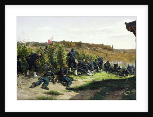 The Tirailleurs de la Seine at the Battle of Rueil-Malmaison, 21st October 1870, 1875 by Etienne Prosper Berne-Bellecour
