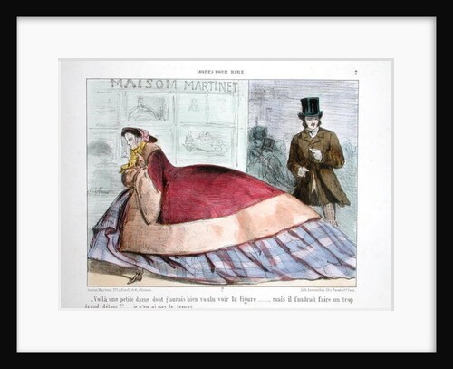 Caricature of the crinoline by French School