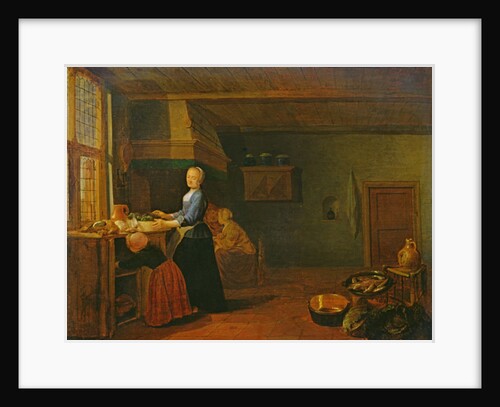 Kitchen Interior by Hendrik Martensz Sorgh