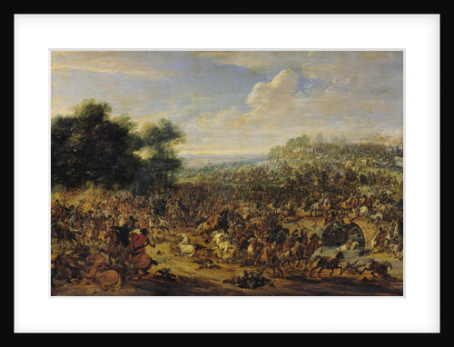 Battle near a Bridge by Adam Frans van der Meulen