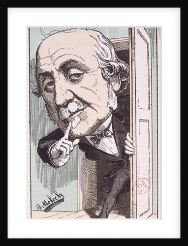 Caricature of Albert, Duc de Broglie by Moloch