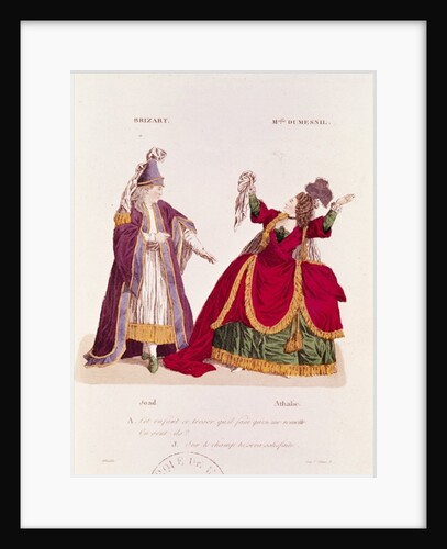 Jean-Baptiste Brizard in the role of Joad and Mademoiselle Dumesnil as Athalie by French School