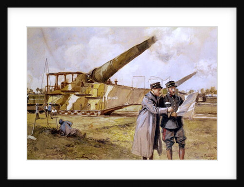 Heavy Artillery on the Railway, October 1916 by Francois Flameng